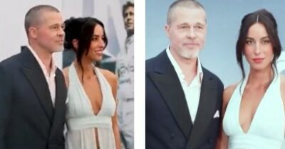 Copertina di “Brad Pitt evita il bacio della fidanzata Ines De Ramon”, “Una storia messa in piedi dagli uffici stampa”: il video con l’attore e la compagna è virale