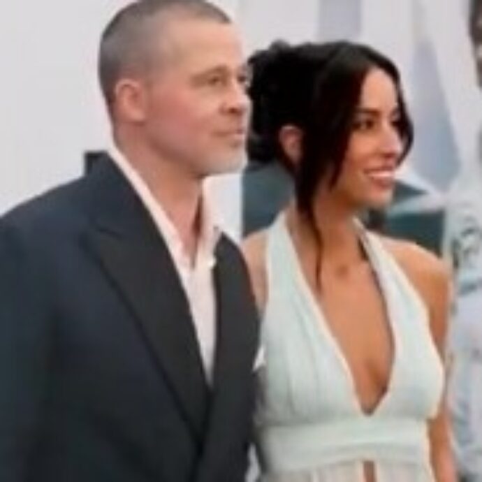 “Brad Pitt evita il bacio della fidanzata Ines De Ramon”, “Una storia messa in piedi dagli uffici stampa”: il video con l’attore e la compagna è virale
