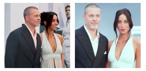 brad pitt evita il bacio della fidanzata ines de ramon una storia messa in piedi dagli uffici stampa il video con l8217attore e la compagna 232 virale