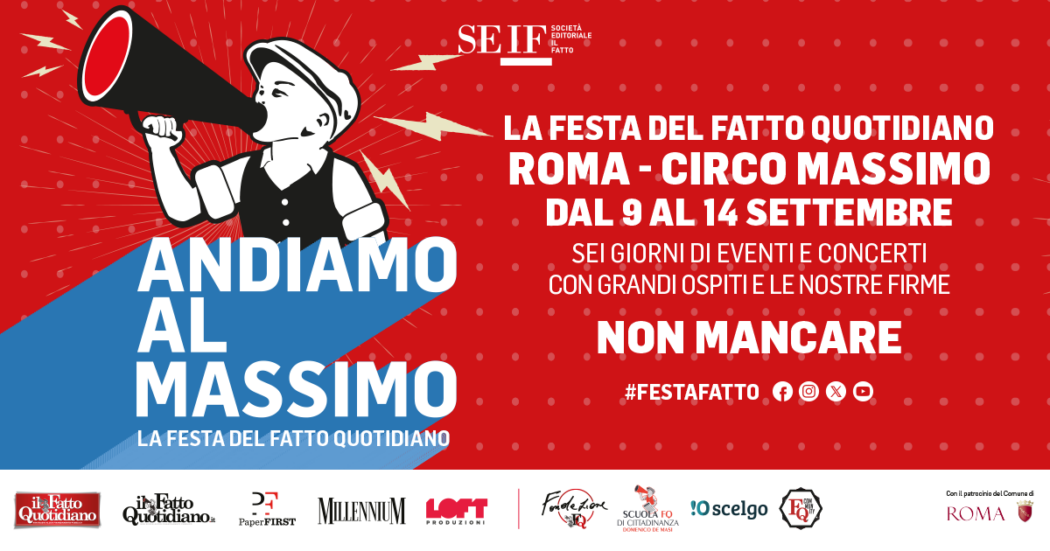 ‘Andiamo al Massimo’: la Festa del Fatto Quotidiano 2025 arriva al Circo Massimo di Roma