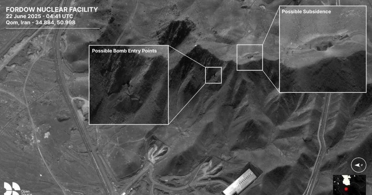 Attacco Usa all’Iran, sei crateri nel sito nucleare di Fordow. Teheran: “Avevamo evacuato l’uranio”. Aiea: “Nessun aumento di radiazioni” Attacco Usa all’Iran, sei crateri nel sito nucleare di Fordow. Teheran: “Avevamo evacuato l’uranio”. Aiea: “Nessun aumento di radiazioni”
