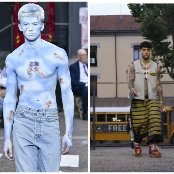 Da Tony Effe e Leao in passerella da Pdf ai corpi dipinti di Fiorucci: i designer emergenti si prendono la scena alla Milano Fashion Week Uomo