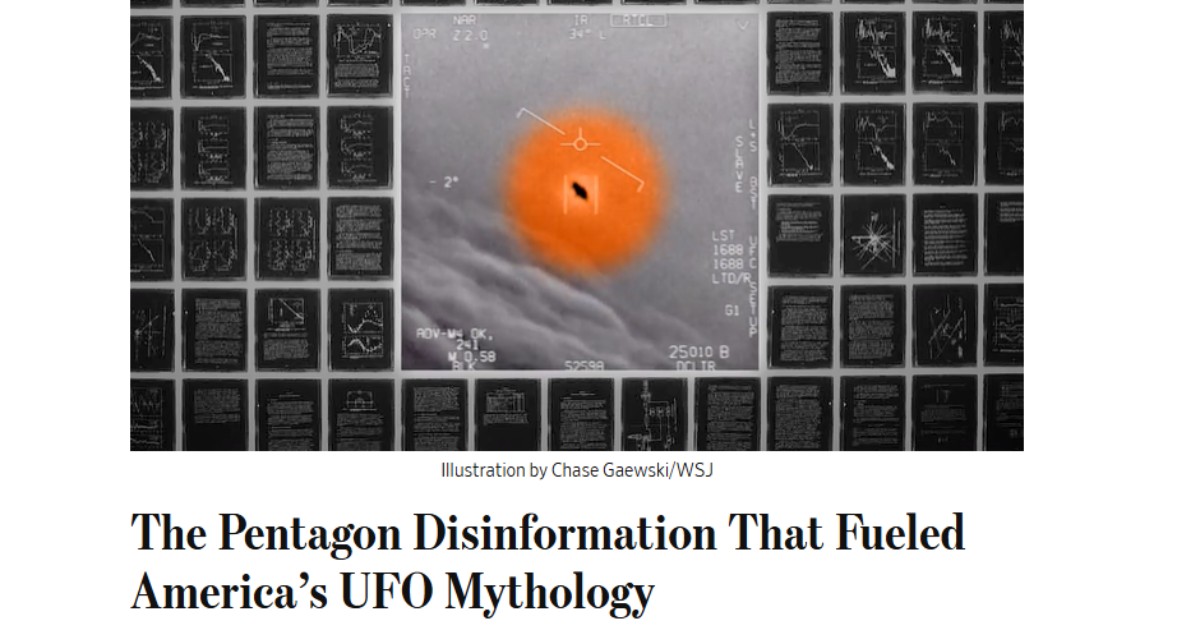 L’articolo del Wall Street Journal sugli Ufo ‘inventati’ ha generato una nuova campagna denigratoria L’articolo del Wall Street Journal sugli Ufo ‘inventati’ ha generato una nuova campagna denigratoria