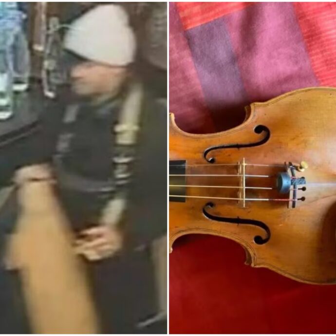 “Rubato violino da 175 mila euro in un pub a Londra. Aiutateci a trovarlo”: la polizia diffonde la foto del ladro