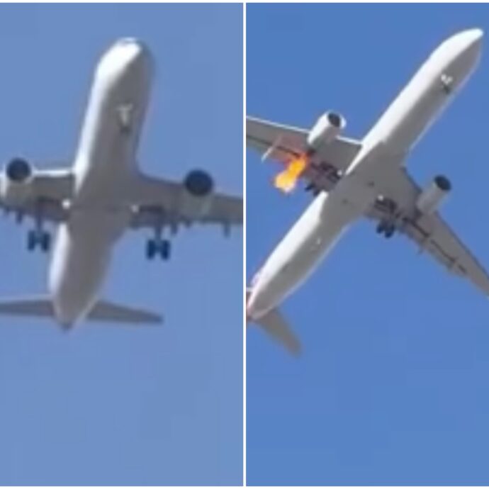 “Fumo nero e fiamme dal motore di un aereo. Poi l’atterraggio d’emergenza e la messa in sicurezza”: terrore e panico per 153 passeggeri