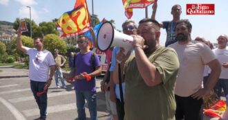 Copertina di I lavoratori della Jabil in protesta di fronte al consolato Usa: “Vogliamo un incontro, noi abbandonati dal governo” – Video