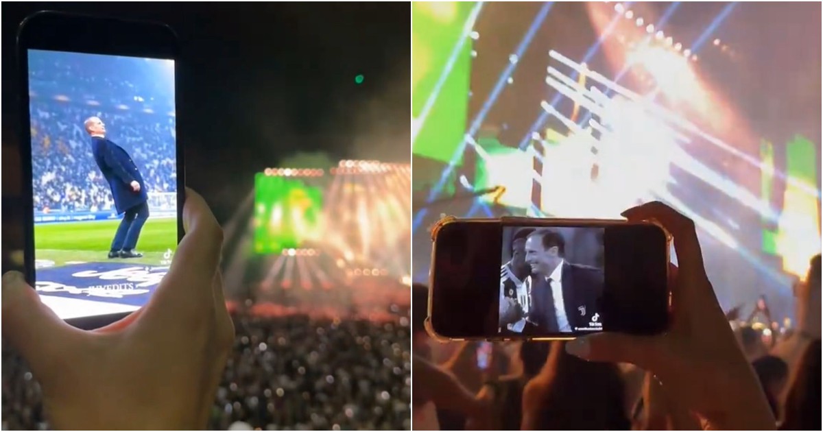 Al concerto di Gazzelle alcune persone hanno mostrato video e foto di Massimiliano Allegri Al concerto di Gazzelle alcune persone hanno mostrato video e foto di Massimiliano Allegri