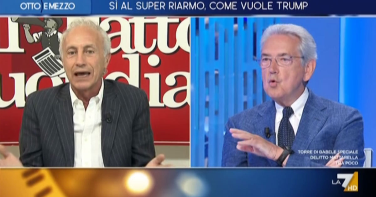 Travaglio stronca Bernabè: “Non è ‘diversamente riarmo’, è togliere soldi a ospedali e scuole per comprare armi”. Su La7 Travaglio stronca Bernabè: “Non è ‘diversamente riarmo’, è togliere soldi a ospedali e scuole per comprare armi”. Su La7