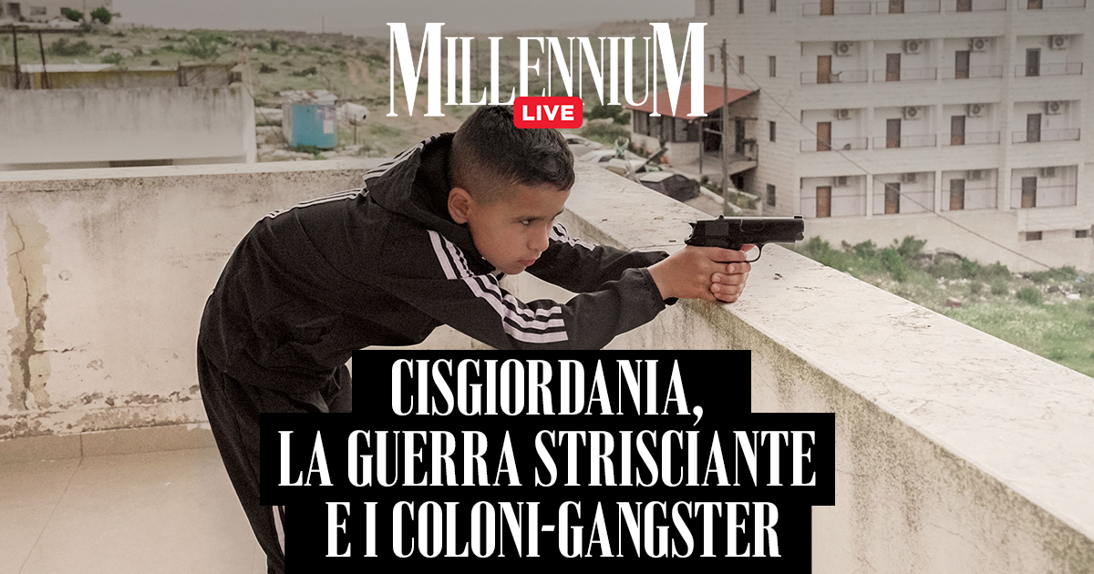 Cisgiordania, la guerra strisciante e i coloni gangster. Millennium Live con Nancy Porsia e Riccardo Antoniucci Cisgiordania, la guerra strisciante e i coloni gangster. Millennium Live con Nancy Porsia e Riccardo Antoniucci