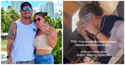 Copertina di Coppia di sposini organizza le nozze, ma all’improvviso la location non è più disponibile: l’incubo di Dara Sweatt e Doug Carlisle