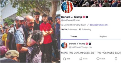Copertina di Trump insiste sulla tregua a Gaza: “Fate l’accordo”. Raid israeliani fanno 17 morti: “Colpito anche un mercato”