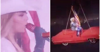 Copertina di “Stop, stop, stop, stop, stop”: le urla di Beyoncé mentre è su un’auto sospesa nel vuoto. Ecco cosa è successo durante il concerto a Houston – VIDEO
