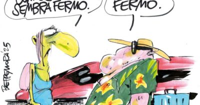 Copertina di La vignetta di Beppe Mora