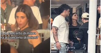 Copertina di Belen Rodriguez ‘show’ al concerto di Marracash (e il presunto flirt con Olly)