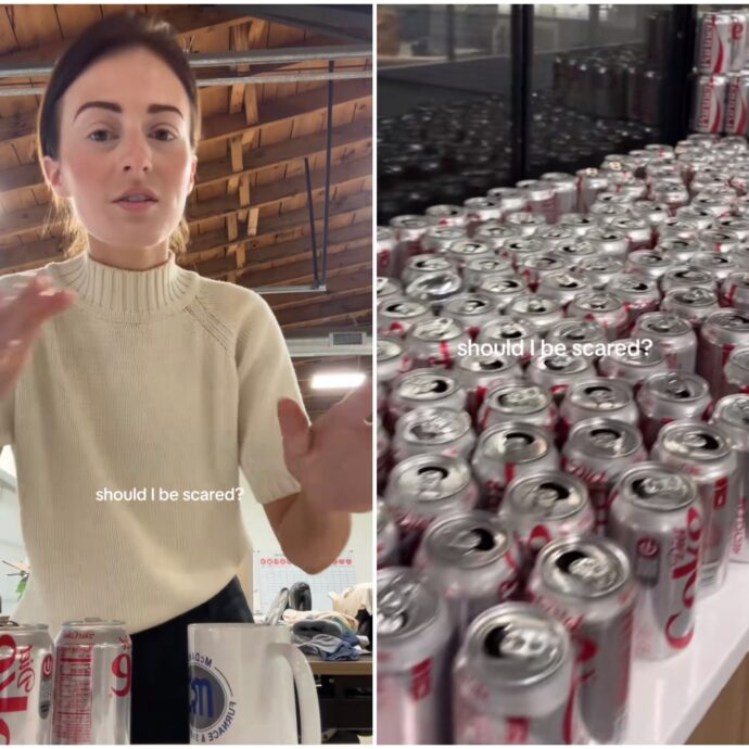 “Dovrei avere paura?”: raccoglie per una settimana le lattine di Diet Coke del capo, il racconto di Annie Bogart è virale su TikTok