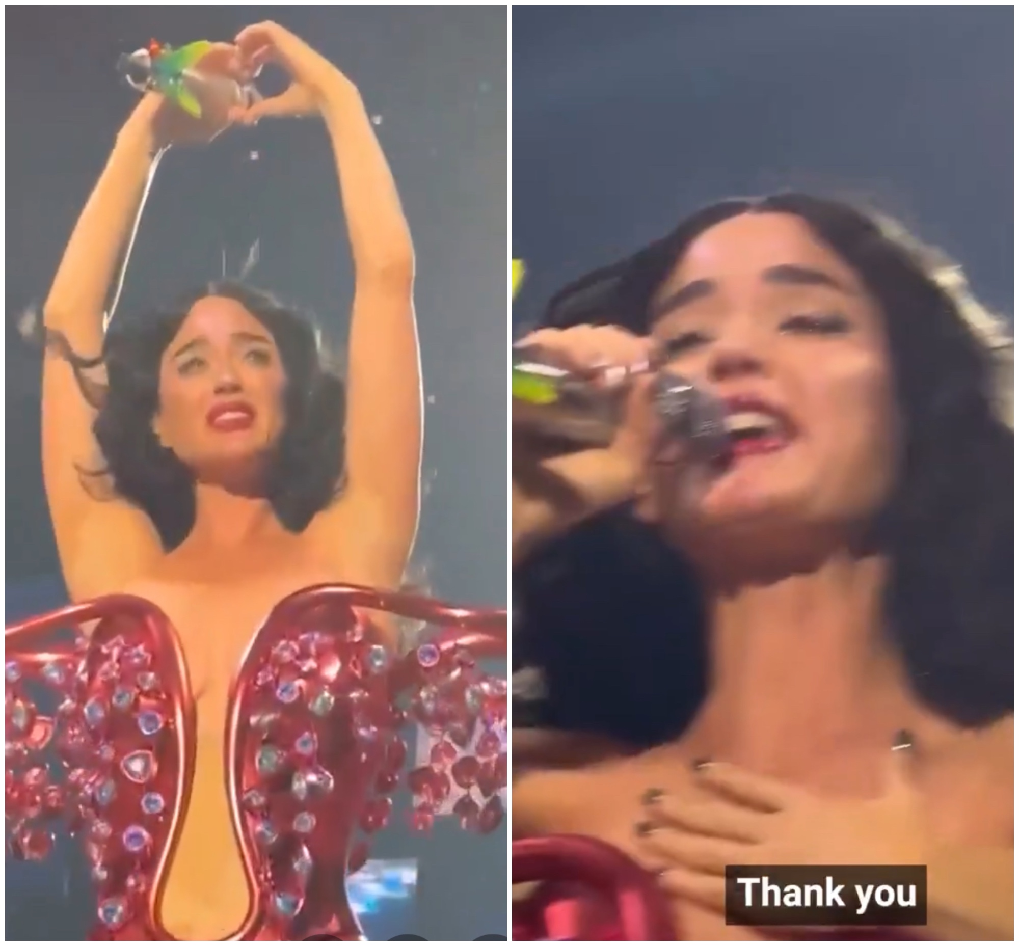 grazie per essermi stati vicino significa tanto per me katy perry in lacrime nel concerto in australia poi il piccolo incidente