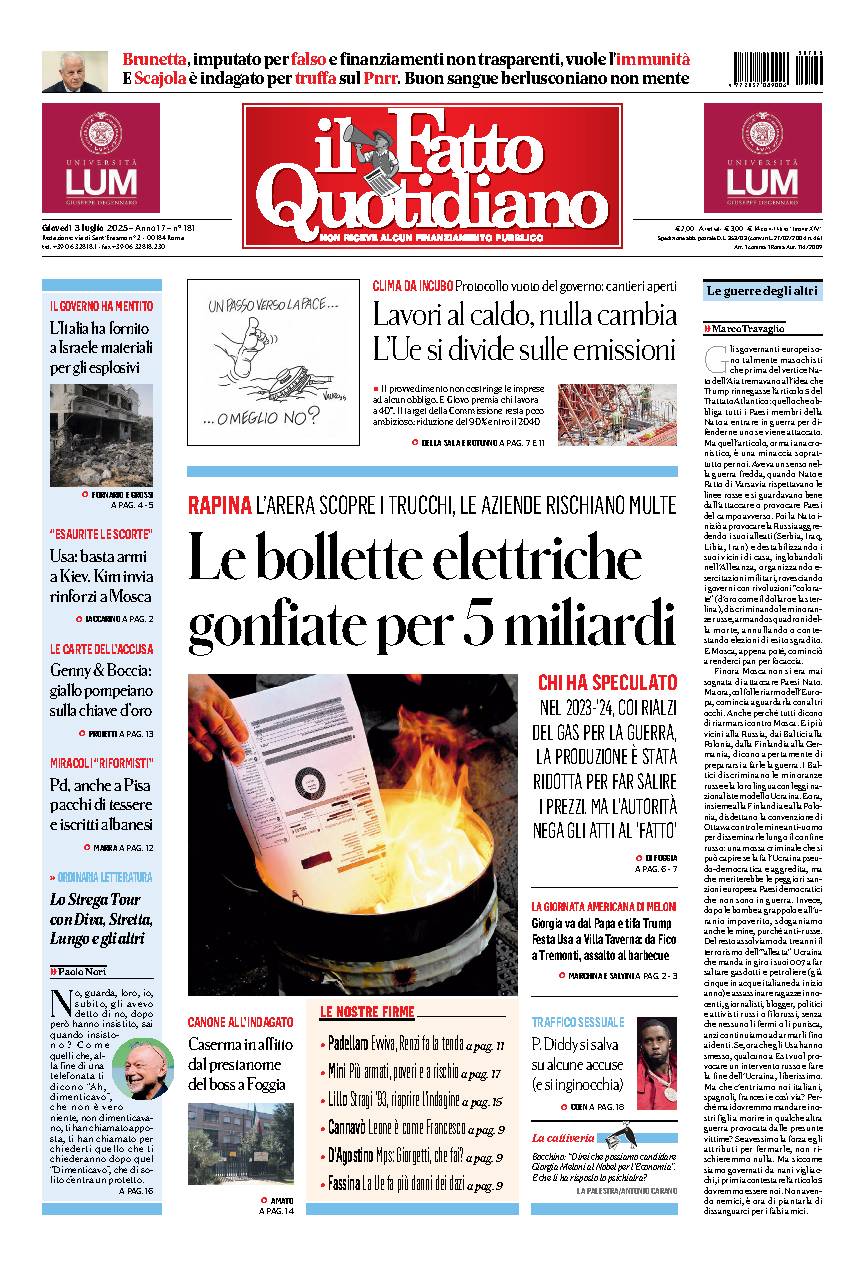 Copia del giorno de Il Fatto Quotidiano