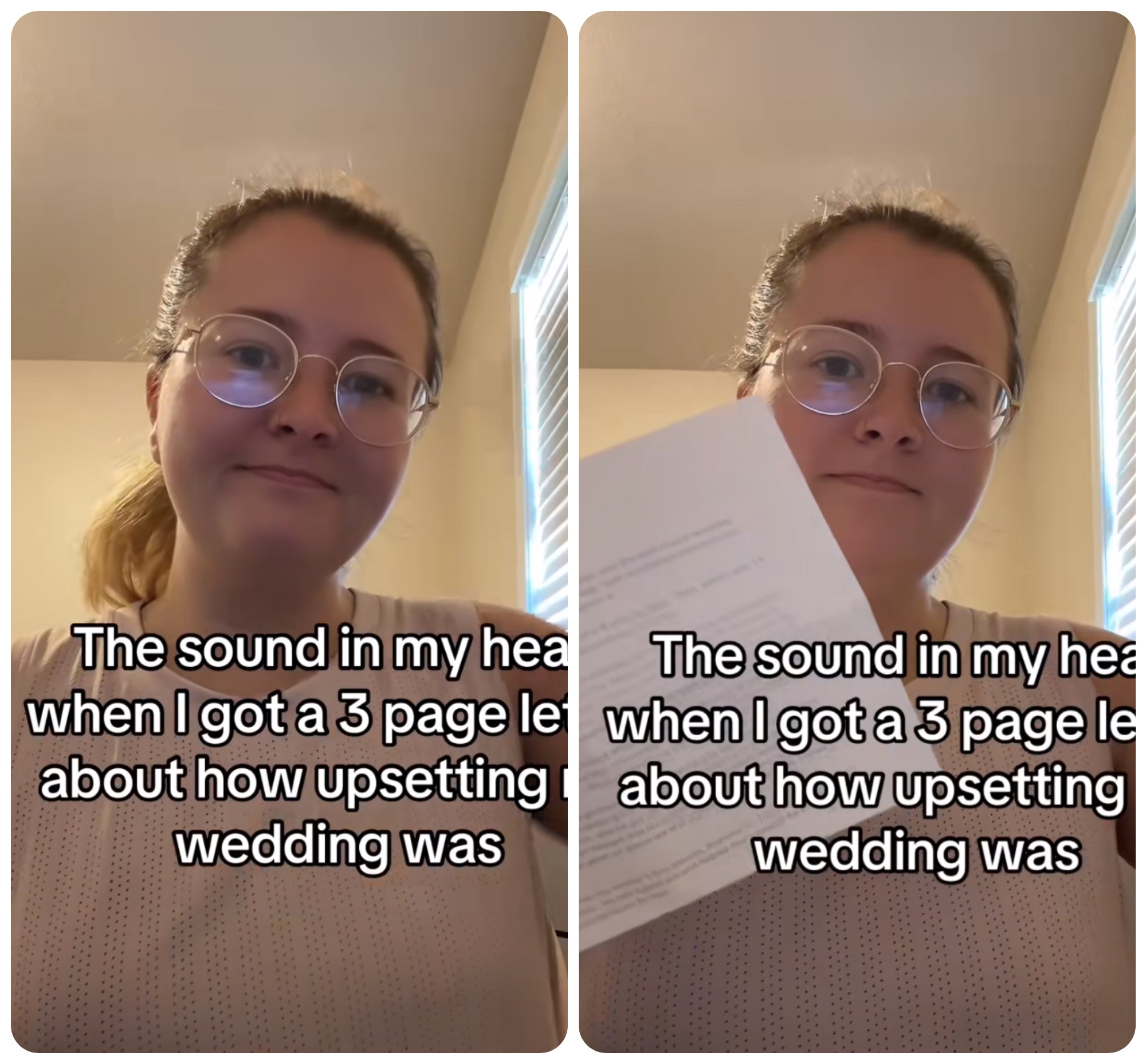 “Sono delusa dal tuo matrimonio”: sposa torna dalla luna di miele e si trova una lettera di lamentele di tre pagine da parte di un’invitata, la sua replica è virale su TikTok “Sono delusa dal tuo matrimonio”: sposa torna dalla luna di miele e si trova una lettera di lamentele di tre pagine da parte di un’invitata, la sua replica è virale su TikTok