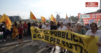 Copertina di Milano, le storie dal corteo per la casa: “Viviamo in cinque in 25 metri quadri. Due redditi non bastano più”