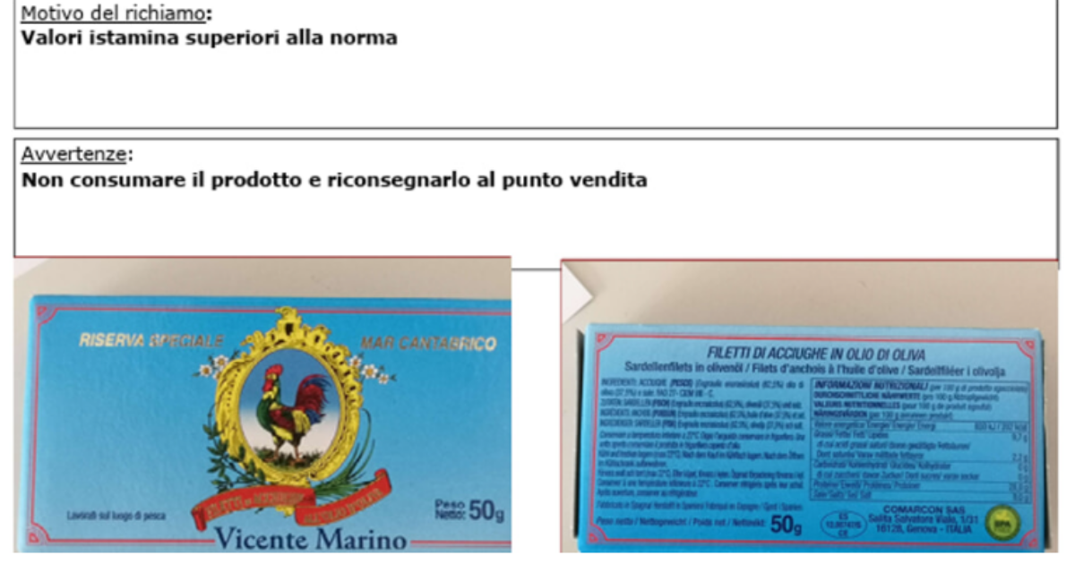 “Non consumatele, istamina superiore alla norma”: acciughe del Cantabrico ritirate dal mercato, l’allarme del Ministero della Salute