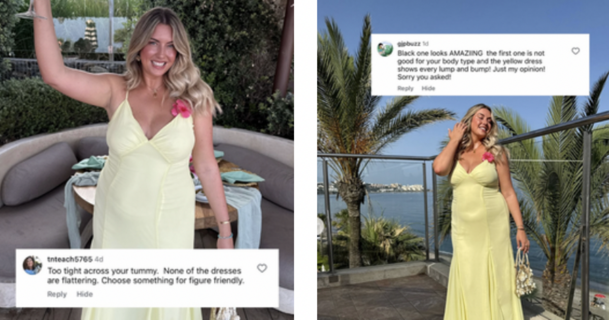 “Sono una modella curvy e ho chiesto su Instagram un consiglio su un vestito. Vergogna alle centinaia di donne che mi hanno detto ‘dimagrisci'”: la storia di Soph Hughes