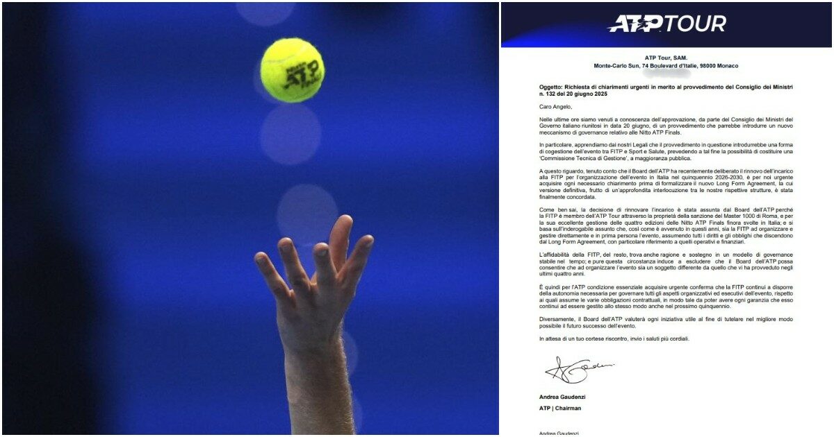 L’Atp contro l’occupazione meloniana delle Finals: “Chiarimenti urgenti o valuteremo come tutelare l’evento”