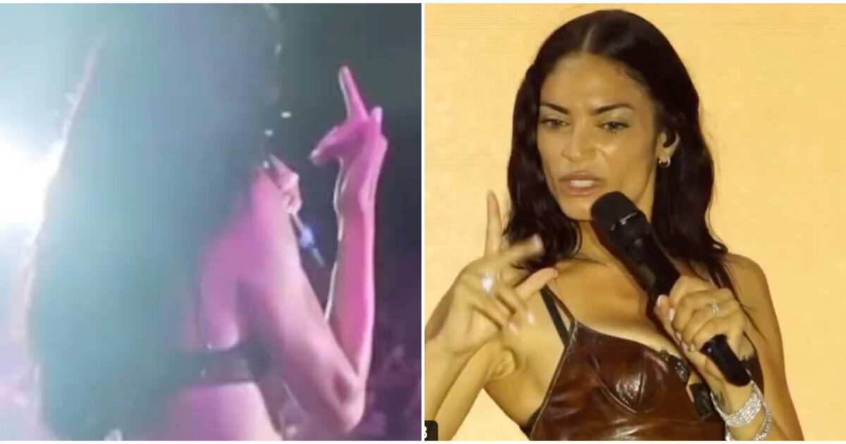 “Ho questo problema, che purtroppo mi piace litigare”: Elodie fa il dito medio a due uomini sotto il palco “Ho questo problema, che purtroppo mi piace litigare”: Elodie fa il dito medio a due uomini sotto il palco