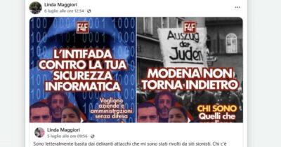 Copertina di La mia solidarietà a Linda Maggiori, attaccata per la sua inchiesta sulla cybersicurezza israeliana