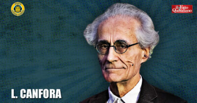 Copertina di Canfora: “Il pericolo russo per l’Europa? Menzogna spudorata di Merz per spingere la tensione ai limiti”