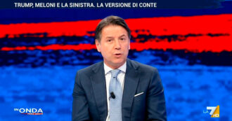 Copertina di Conte a La7: “Piantedosi rispedito dalla Libia come un clandestino. È un’umiliazione per l’Italia”