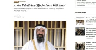 Attenti alle fake news! Tipo quella degli sceicchi di Hebron che vogliono la pace