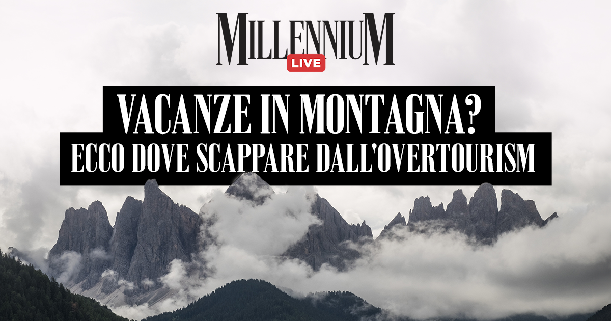 Vacanze in montagna? Ecco dove scappare dall’overtourism. Millennium Live con Ferrari, Marzocchi e Portanova Vacanze in montagna? Ecco dove scappare dall’overtourism. Millennium Live con Ferrari, Marzocchi e Portanova