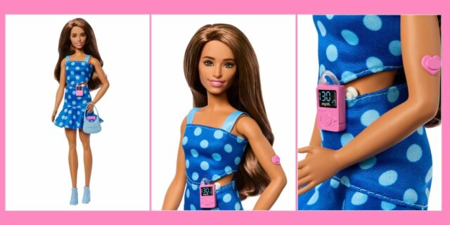 arriva la barbie con il diabete di tipo 1 tra gli accessori il sensore per il monitoraggio della glicemia e la pompa per insulina