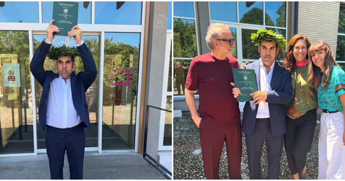 “Questo è più di una laurea, è un trionfo”: lo chef Massimo Bottura emozionato per il traguardo del figlio Charlie “Questo è più di una laurea, è un trionfo”: lo chef Massimo Bottura emozionato per il traguardo del figlio Charlie