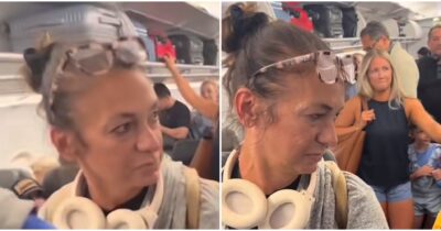 Copertina di “Chiudete il becco, fatevene una ragione”: passeggera si alza dal sedile e dà in escandescenze durante l’atterraggio, il video è virale