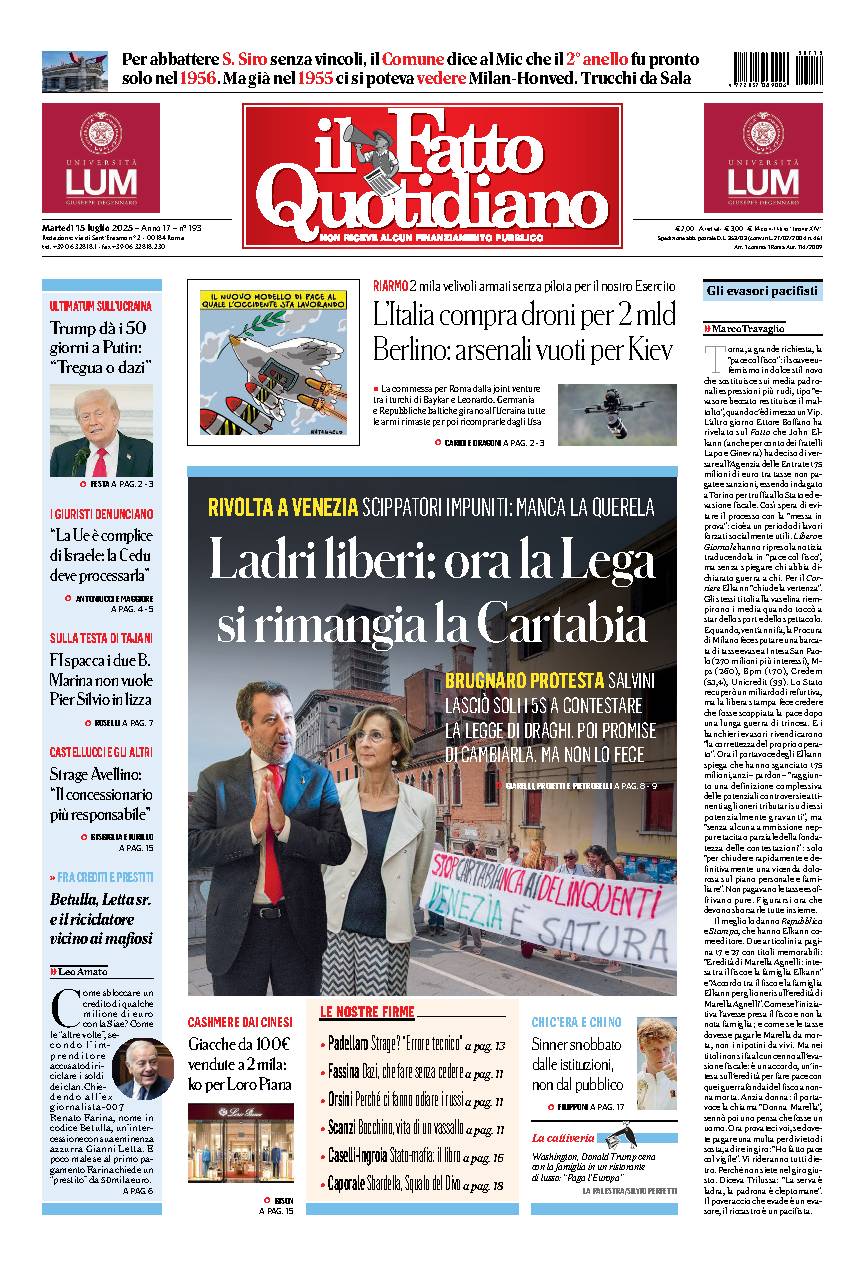 Copia del giorno de Il Fatto Quotidiano