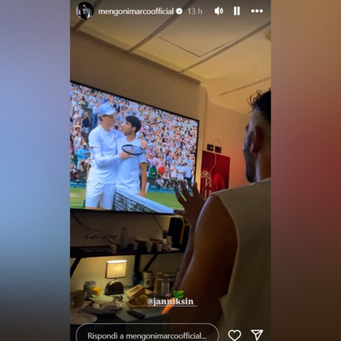 Marco Mengoni senza parole per la vittoria di Sinner a Wimbledon: “Non posso piagne prima del concerto” – Video
