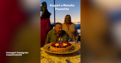 Copertina di Renato Pozzetto compie 85 anni e spegne le candeline con amici e parenti: le immagini