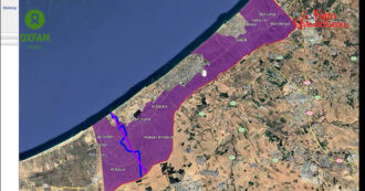 Copertina di Gaza, la mappa di Oxfam: “Così Israele ha stipato due milioni di persone in pochi chilometri quadrati”