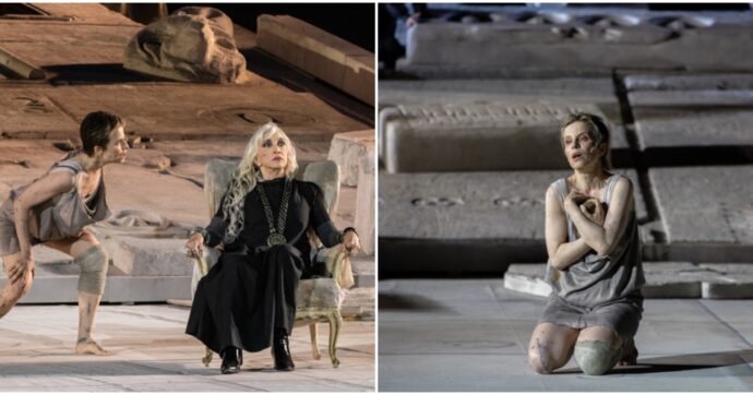 Cosa sei disposto a fare per il potere? Elettra, la madre di tutte le tragedie, attuale più che mai, debutta a Pompei. Straordinaria Sonia Bergamasco che in scena suona pure il pianoforte