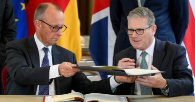 Copertina di Starmer e Merz: un “super Taurus” e difesa nucleare