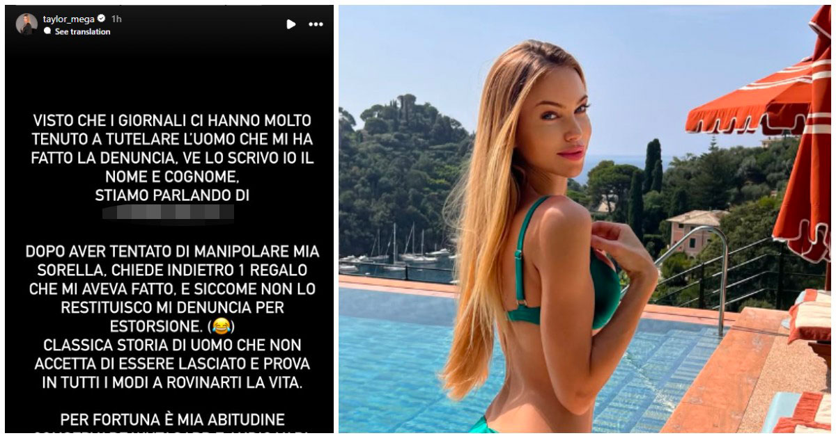 “Minacce per non restituire un paio di orecchini di Bulgari da 53mila euro”: Taylor Mega indagata per estorsione nei confronti dell’ex compagno