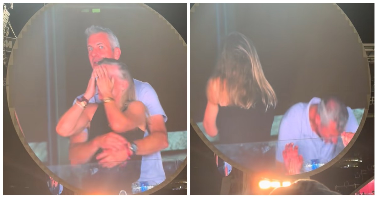 Imbarazzo incontenibile al concerto dei Coldplay: coppia abbracciata inquadrata all’improvviso, ma lui è sposato con un’altra (che cancella il profilo social). Ecco chi sono