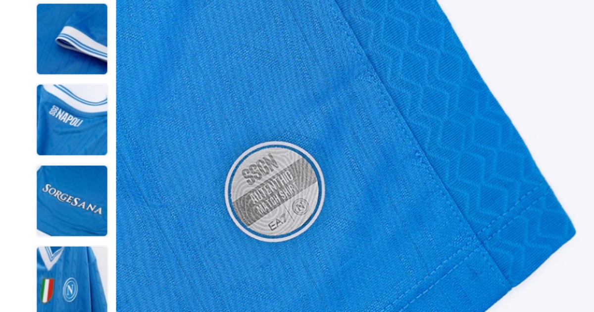 Il Napoli sbaglia a scrivere una parola in inglese sulle nuove maglie: la “h” finisce nel posto sbagliato e il web non perdona