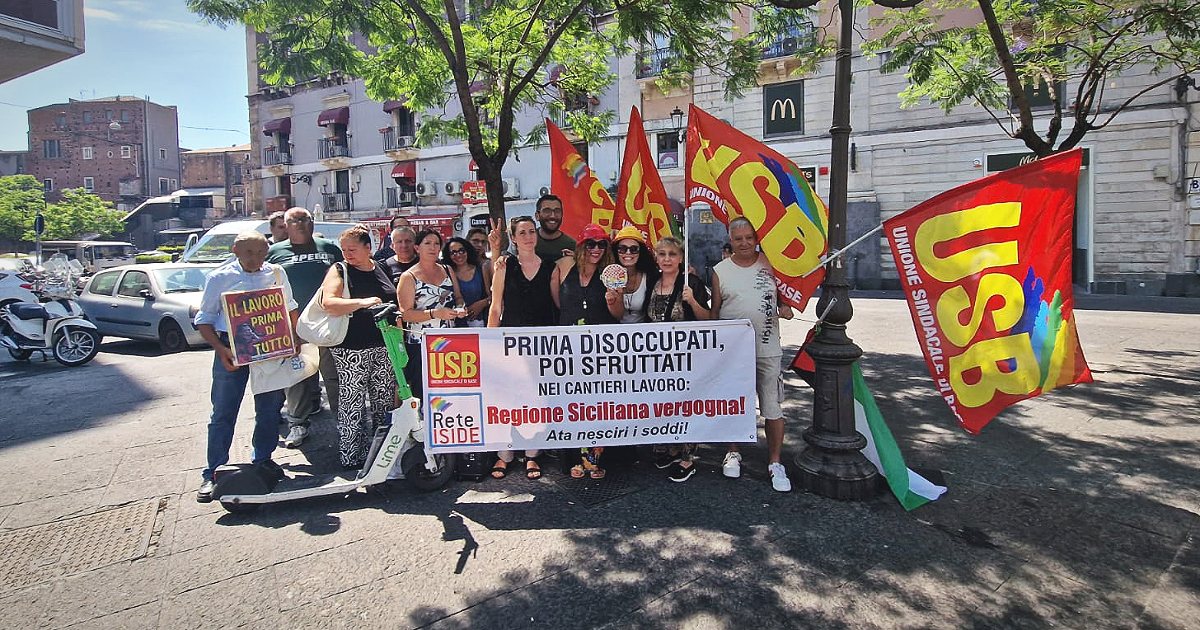 poveri e disoccupati impiegati a 5 euro l8217ora nei cantieri della regione sicilia che ancora non li paga