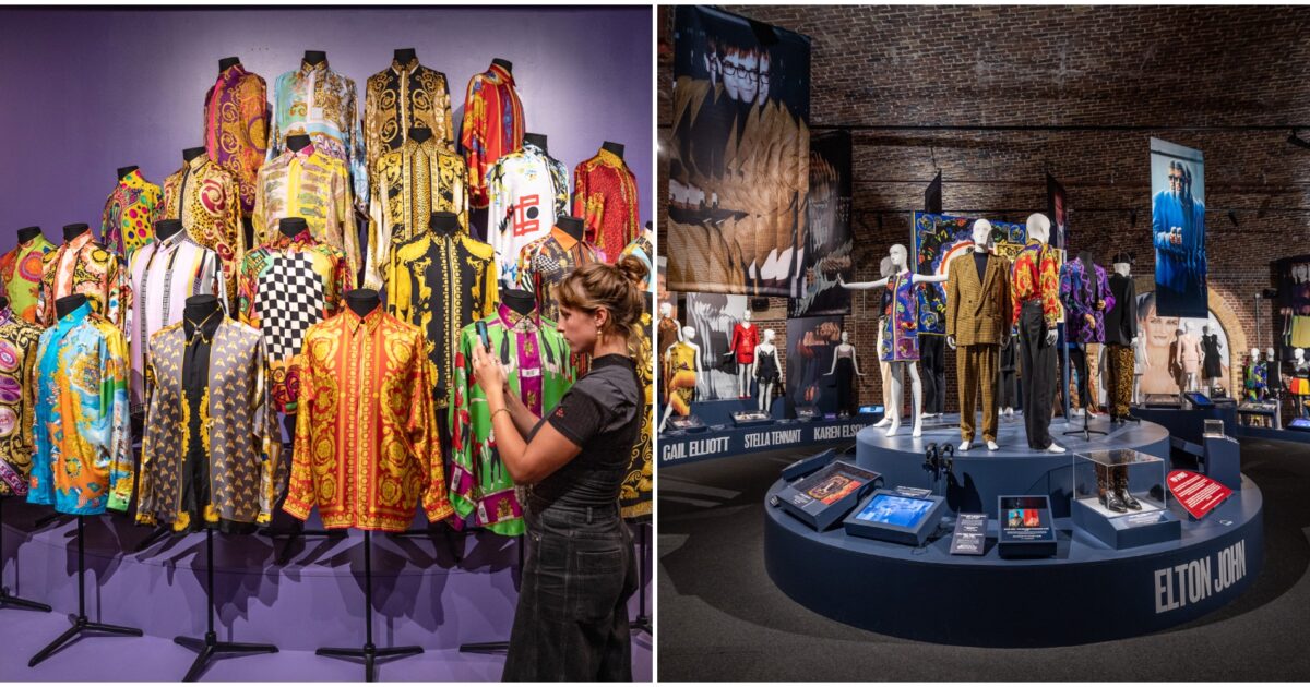 Dai completi di Elton John al tailleur di Lady D. e gli abiti di Naomi Campbell: in mostra a Londra 450 capi iconici creati da Gianni Versace