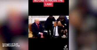 Copertina di Trump pubblica il video con l’arresto di Obama nello Studio Ovale realizzato con l’intelligenza artificiale