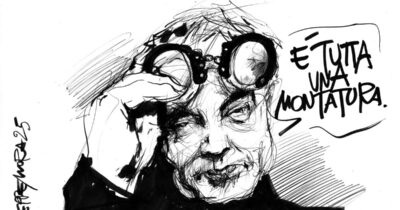 Copertina di La vignetta di Beppe Mora