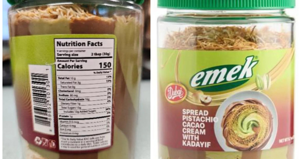 Allerta salmonella, ritirati dagli scaffali i vasetti di crema al pistacchio e cacao “Dubai” a marchio Emek G?da: “Una persona è finita in ospedale” Allerta salmonella, ritirati dagli scaffali i vasetti di crema al pistacchio e cacao “Dubai” a marchio Emek G?da: “Una persona è finita in ospedale”