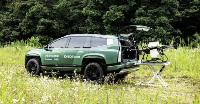 Hyundai IONIQ 9 Seed Ball Drone Station, la stazione drone per riforestare le aree colpite da incendi